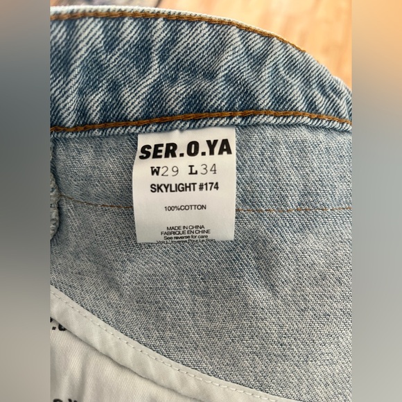 SER.O.YA Saphira Double Waistband Wide Leg Jeans in Skylight NWT - Picture 16 of 16